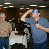 Mike B watches Glen throw, 2003 tournament